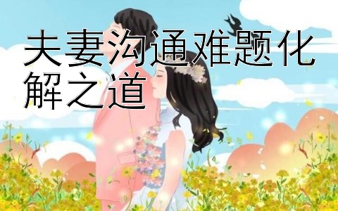 夫妻沟通难题化解之道