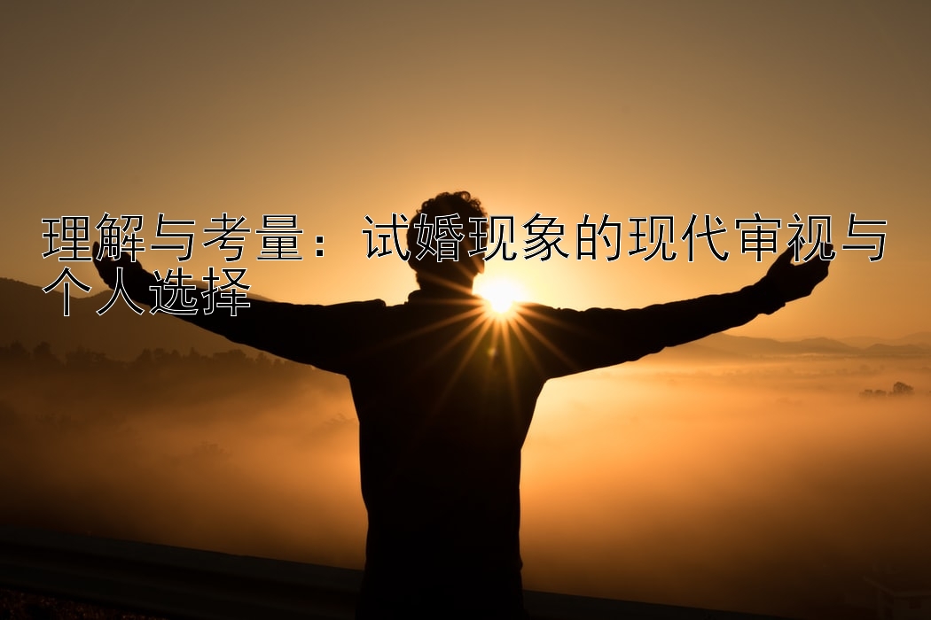 理解与考量：试婚现象的现代审视与个人选择