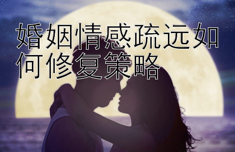 婚姻情感疏远如何修复策略